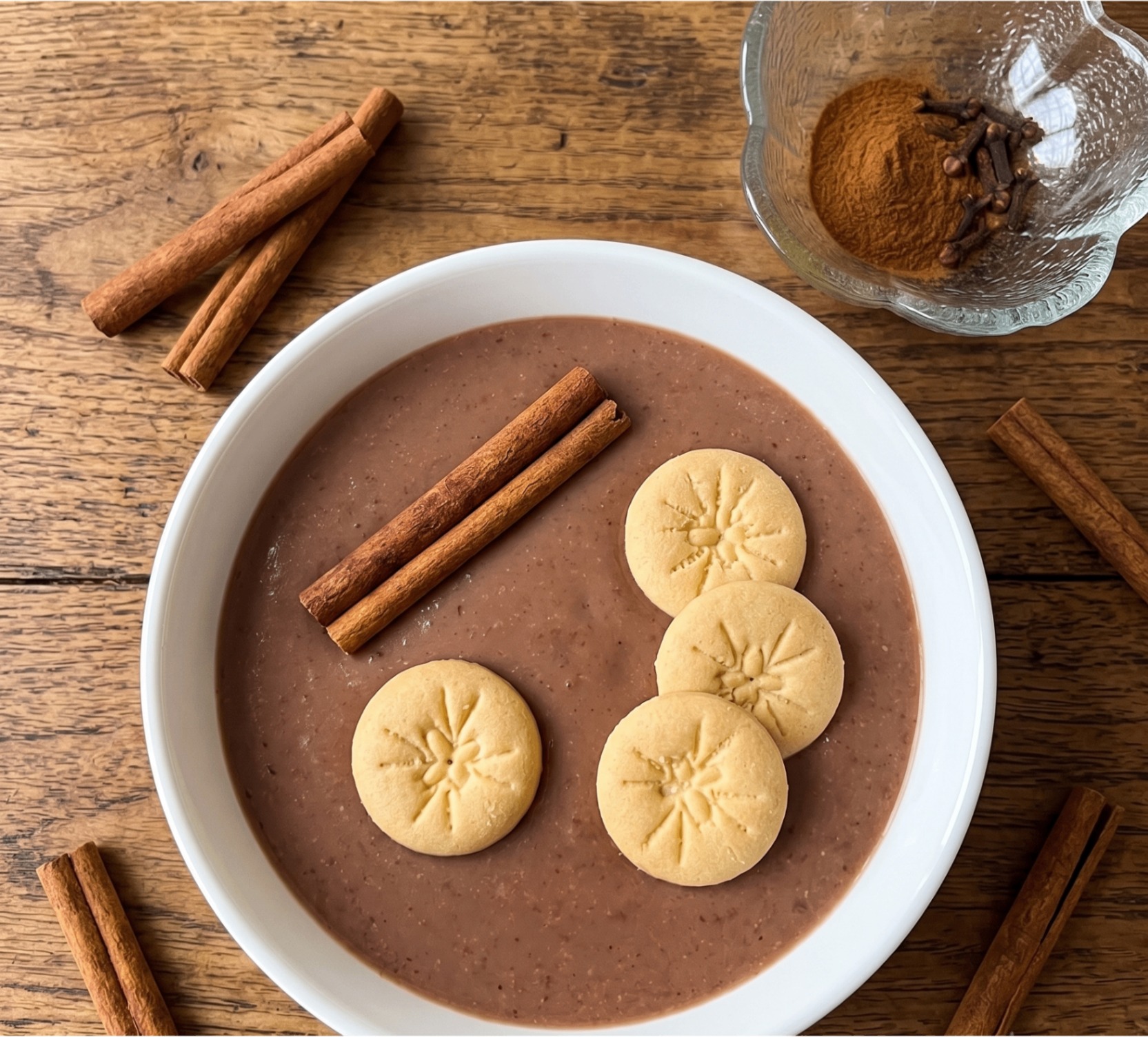 Habichuelas con dulce con galletas